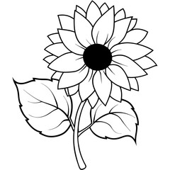 vector of a sunflower