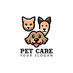 Cute Pet logo vector template