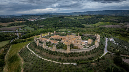 view of the city, Monteriggioni, Italy