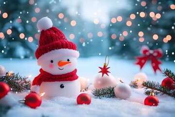Obraz premium Christmas winter background.