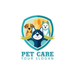 Cute Pet logo vector template