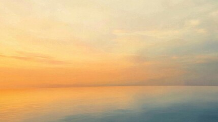 Obraz premium Soft caramel tones blend beautifully as sunlight dances on still waters at dusk