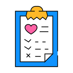 health list line icon vector. health list sign. isolated symbol illustration