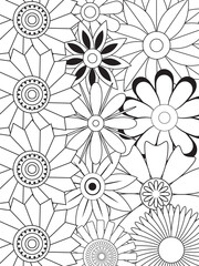 Flowers Coloring Pages For Adules