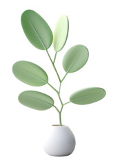 Fototapeta premium PNG Eucalyptus icon plant vase leaf.