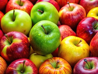Colorful and Vibrant Apples Clip Art for Fresh Produce, Healthy Eating, and Nature Themes