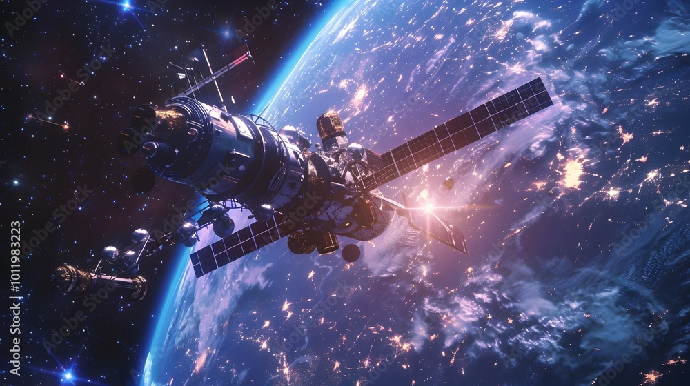 Aufkleber quantum powered deep space communication network transmitting data instantaneously