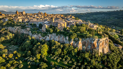 panorama of the town country, Orvieto, Italy