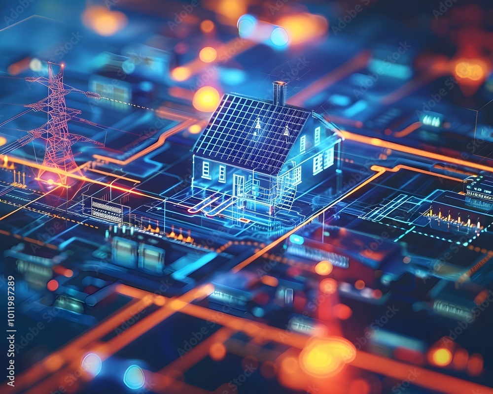 Poster smart grid interface allowing remote monitoring and control of home energy usage optimization
