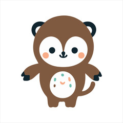 A Monkey vector art illustration