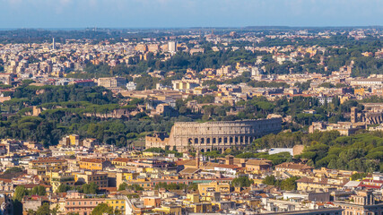 aerial view panorama of Roma, Italy