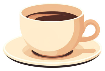 Obraz premium PNG Coffee cup saucer drink.