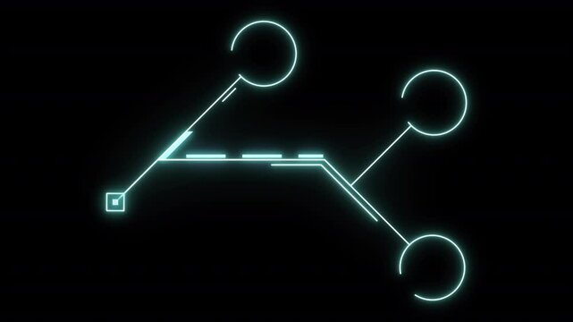 Neon HUD Elements On Alpha