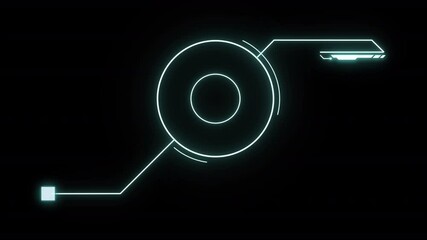 Neon HUD Elements On Alpha