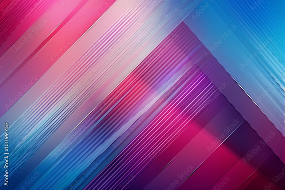 Wall mural A colorful, abstract background with blue and pink stripes