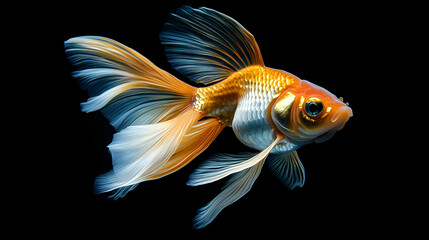 Fototapeta premium Orange and White Goldfish Illustration