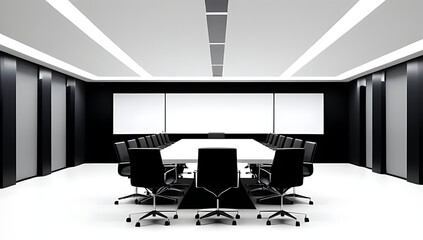 Fototapeta premium conference room black chairs