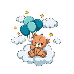 teddy bear on a cloud