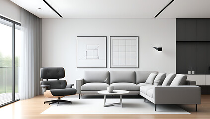 Fototapeta premium living room armchair zooming