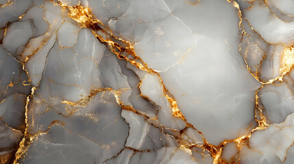 Gray and Gold Abstract Background with Marble Texture