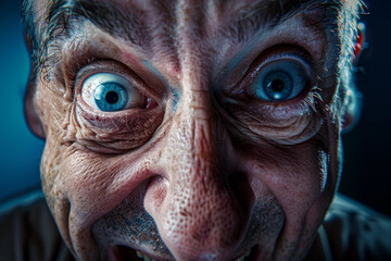 A man with a very angry expression on his face