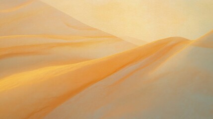 Gentle waves of golden fabric create a soothing ambiance filled with warm sunlight