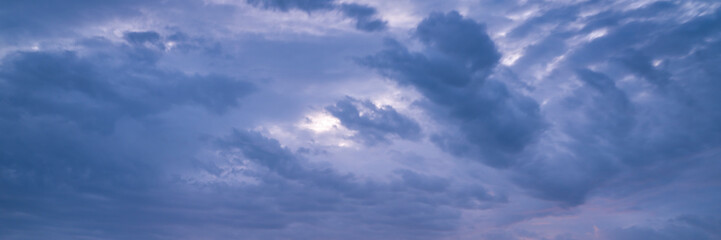 Fototapeta premium panorama of stormy sunset sky in Missouri