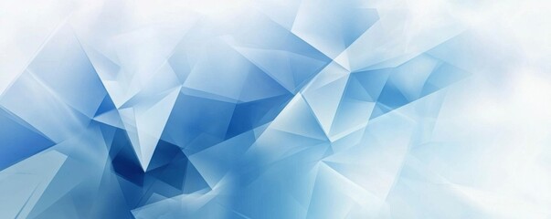 Blue geometric background with abstract shapes for modern  presentation design