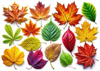 Colorful Leaf Clip Art Collection for Creative Projects, Nature Themes, and Graphic Design Needs