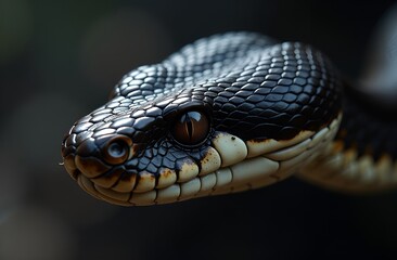 Fototapeta premium close-up of the snake's head