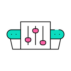 conveyor settings line icon vector. conveyor settings sign. isolated symbol illustration