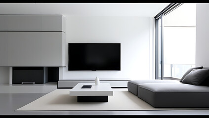 modern living room lcd tv