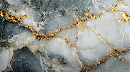 Fototapeta premium Abstract Background of White and Gray Marble with Gold Veins