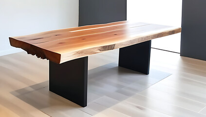 rustic live edge dining table made wooden logs