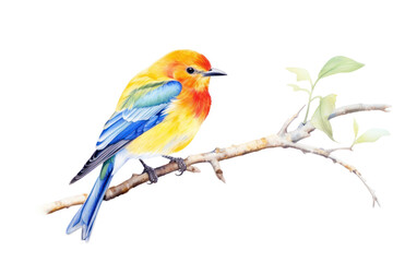 Fototapeta premium PNG Bird perched on a branch animal white background kingfisher.