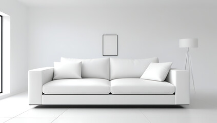 white living room sofa