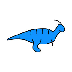 parasaurolophus dinosaur line icon vector. parasaurolophus dinosaur sign. isolated symbol illustration