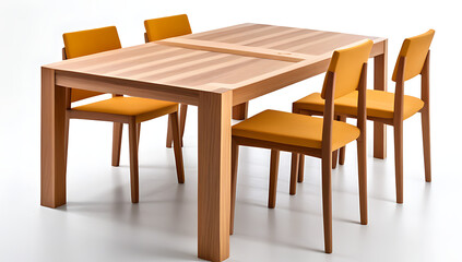 handcrafted natural wood dining table chairs