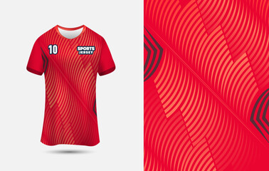 Customizable Sports jersey or t-shirt design for sublimation. Jersey design vector Illustration.