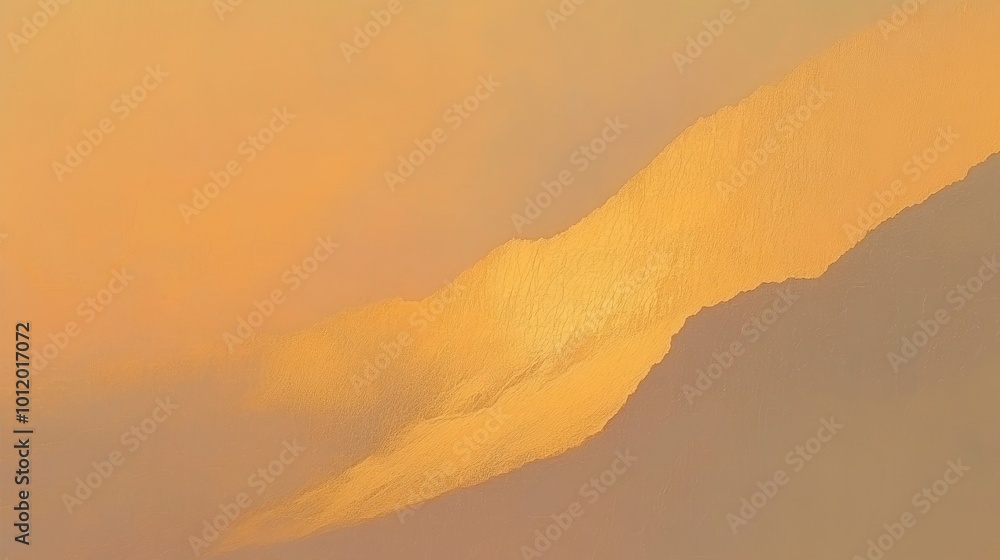 Poster golden hues illuminate a soft beige texture creating a calm and inviting atmosphere