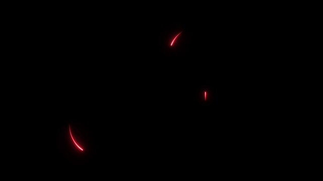 Neon red counting number animation.top 3 countdown number, neon light numbers from animation on black background.