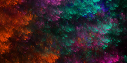 Fantastic outer view space abstract multicolor glowing fractal digital art design vector design. Multicolor and pink Abstract Glowing fractal digital art design vector design.