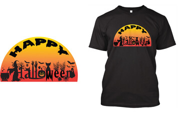 Halloween T Shirt Design with Scary Design