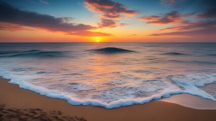 Fototapeta premium Beautiful sunrise over the sea