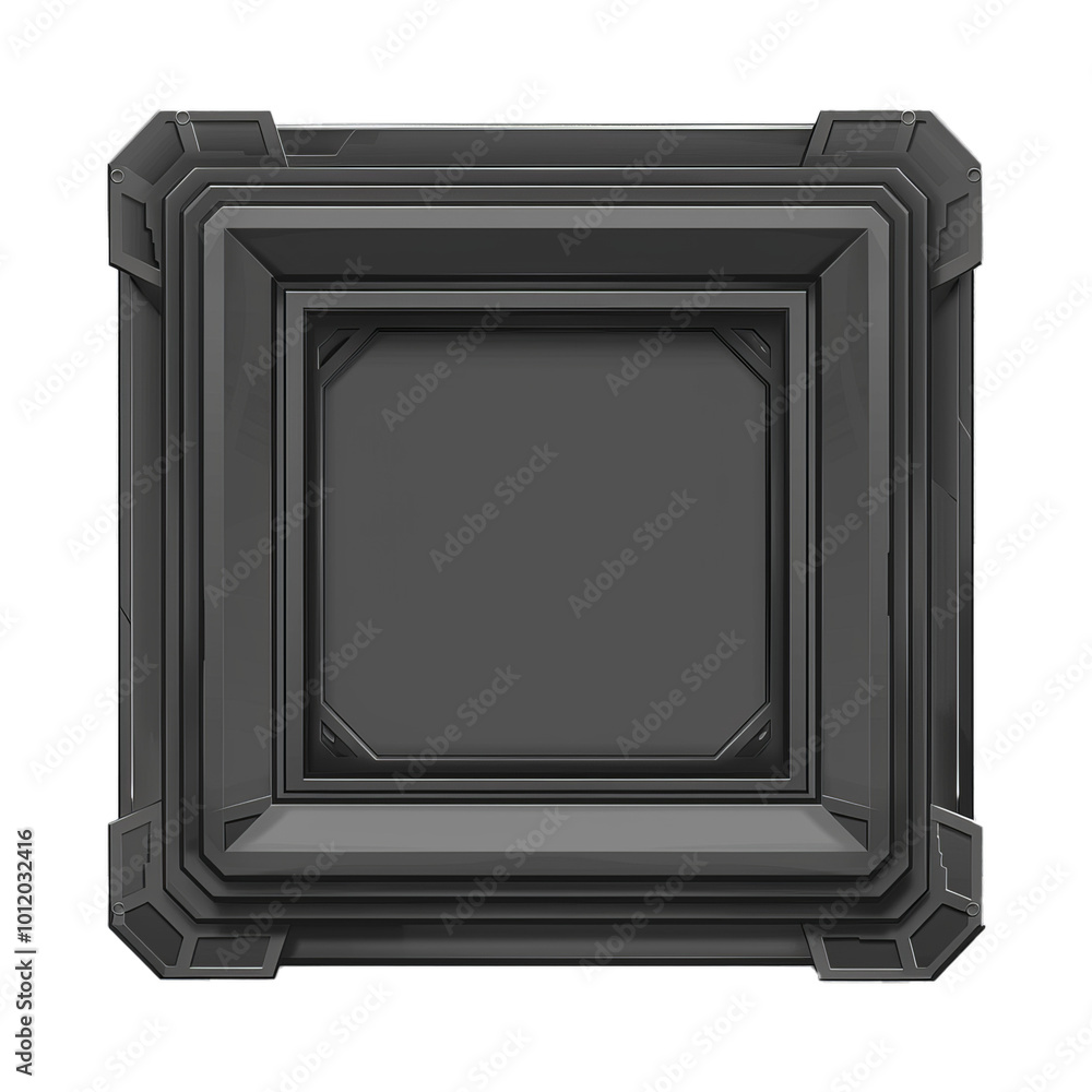 Poster black futuristic empty frame is presenting a modern design with copyspace
