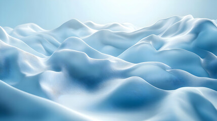 Obraz premium Abstract Blue 3D Wavy Background
