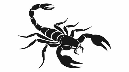 Scorpion Silhouette Vector illustration on white background.