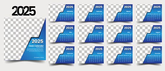Desk calendar design 2025 .