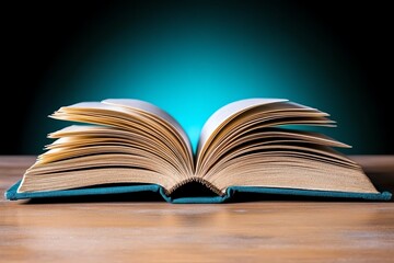 Fototapeta premium A weathered, blank book on a dusty desk, representing the emptiness of meaning and the nihilistic rejection of objective truth