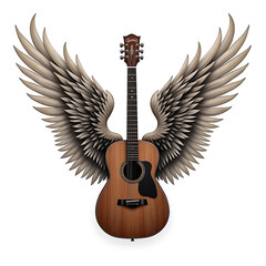 Acoustic guitar with wings